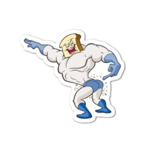 3" ren and stimpy powdered toast man laminated sticker 90s 80s eediot funny comedy retro classic quality tumbler kindle tablet pc laptop computer tumbler yeti decal