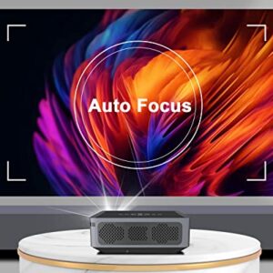 Projector 4K 8K Supported with 5G WiFi Bluetooth 5.0, Movie Auto Focus Projector 1080P Native 300 ANSI 10000 Lumens, Auto Keystone Correction Portable Outdoor Projector Compatible wiht TV Stick, PC