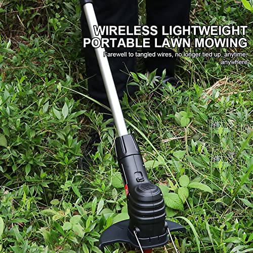 3.7V Cordless Grass Strimmer Sets with Telescopic Rod, Cordless String Trimmer Edger Lawn Tool Battery Powered 1200mAh, Lightweight Grass Trimmer Weed Eater Brush Cutter for Garden Yard