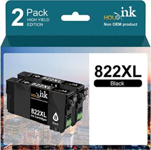 822xl black ink cartridges remanufactured replacement for epson 822 822 xl t822 for workforce pro wf-3820 wf-4830 wf-4820 wf-4833 wf-4834 printer