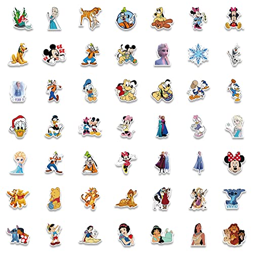 100PCS Kids Stickers Pack Princess Stickers Cute Cartoon Characters Stickers for Kids Teens Waterproof Vinyl Princess Stickers for Water Bottle Gift Stickers Kids Stickers Toy Stickers DIY Stickers