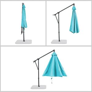 BPS Patio 10FT Off-set Hanging Umbrella Aluminum Cantilever Umbrella,Waterproof UV Protection Outdoor Umbrella with Ventilation for Backyard/Garden