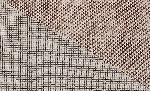Casavani Hand Block Printed Cotton Dhurrie Abstract Brown & Black Area Rug Doormat Floor Rug Indoor Area Rugs for Bedroom Living Room Laundry Room 4x6 Feet