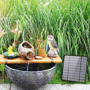 AISITIN 3W Solar Water Pump for Bird Bath, Solar Fountain Pump Kit with 6 Different Nozzles and 9.8ft Cable, Solar Pond Pump for Garden, Patio, Fish Tank, Pond and Outdoor