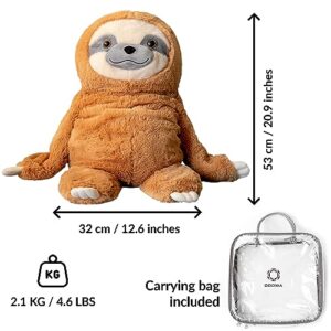 Weighted Stuffed Animal for Anxiety | Calming & Comforting 5 Lbs | Weighted Plush Animal Sloth | Anxiety Stuffed Animals for Adults & Kids | Carrying Bag Included | Machine Washable Weighted Plushie