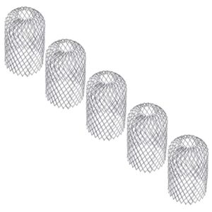 lightaotao gutter filter stainless strainer 5pcs rooftop filter guard drainage pipe strainer cover roof filter strainer stainless steel filter cover anti-clogging silver downspout filter