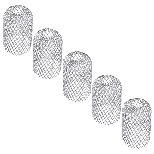 LIGHTAOTAO Gutter Filter Stainless Strainer 5pcs Rooftop Filter Guard Drainage Pipe Strainer Cover Roof Filter Strainer Stainless Steel Filter Cover Anti-clogging Silver Downspout Filter