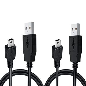yehuim ps3 charger cable-2 pack, 10ft ps3 controller usb charging cord charger for ps move playstation 3 wireless controller, ti84 plus ce, canon digital camera