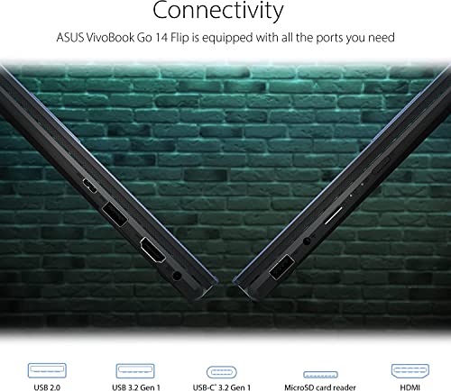 ASUS Vivobook 2-in-1 Convertible Laptop, 14" HD Touchscreen, Intel Celeron N4500, Windows 11 Home, 4GB RAM, 64GB eMMC, 512GB SSD, NumberPad, Type-C, 1-Year Microsoft 365 Personal, PCM Stylus Pen