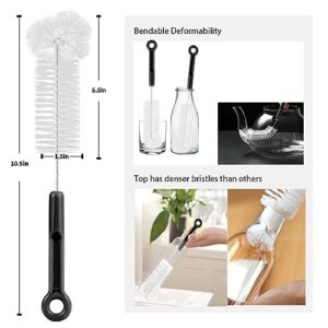 EAKAOAO Bottle Brush and Straw Cleaner Brush Set,7 Pcs Extra Long Water Bottle Cleaning Brush for Cleaning Baby Bottles,Straws, Narrow Neck Bottles, Wine Decanter,Pipes and Cup Cover