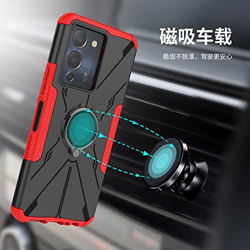 Kukoufey Case for Infinix Note 12 Turbo Case Cover,360°Rotatable Kickstand Dual Layer Shockproof Case for Infinix Note 12 G96 / Note 12 Turbo X670 Case Black