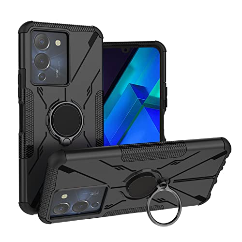 Kukoufey Case for Infinix Note 12 Turbo Case Cover,360°Rotatable Kickstand Dual Layer Shockproof Case for Infinix Note 12 G96 / Note 12 Turbo X670 Case Black