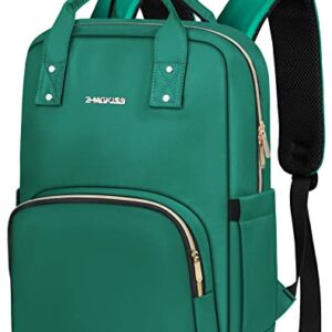 Travel Fashion Backpack Women, Cute Laptop Backpack Purse, Computer Backpack 15.6 Inch, Stylish Laptop Backpack Women, Lightweight College Teacher Nurse Bag, Waterproof Business Daypack, Dark Green