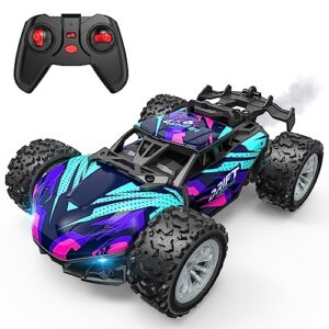 remote control car for boys 4-7, rc cars monster trucks for boys, 2.4ghz spray hobby rc racing car, 1/20 high speed off road rc truck with rechargeable batteries,boys toys for 3 4 5 6 7 8 year old