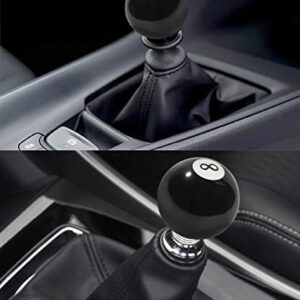 ESEWALAS 8 Ball Billiard Round Manual Gear Shift Lever Shifter Knob with 3 Adapters,Universal Gear Shift Stick Shifter Knob Lever Cover 4 5 6 Speed,Fit for Manual Car M8*1.25, M10*1.25, M10*1.5