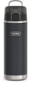icon series by thermos stainless steel water bottle with spout 24 ounce, granite