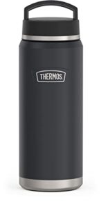 icon series by thermos stainless steel water bottle with screw top lid, 40 ounce, granite