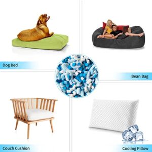 HONEHO 5 LBS Shredded Gel Memory Foam Filling, Comfortable and Soft Bean Bag Chair Filler, Memory Foam Stuffing for Cooling Pillow, Beanbag, Stuffed Animal, Dog Bed, Couch Cushion
