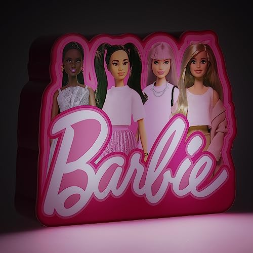 Paladone Barbie Box Light | Light Up Your Home with Barbie and Friends | Battery-Powered, 16 cm (6") Tall