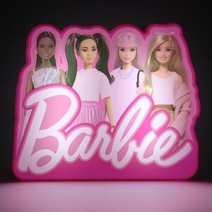 Paladone Barbie Box Light | Light Up Your Home with Barbie and Friends | Battery-Powered, 16 cm (6") Tall