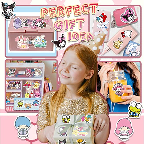 200Pcs Kawaii Stickers for Kids Teens Adults,Cartoon Cute Stickers for Girls,Vinyl Water Bottle stickers Waterproof,Laptop,Luggage,Phone,Scrapbook Stickers Pack for Classroom Reward Birthday Gifts Aesthetic Party Favor