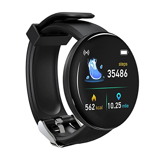 Smart Watch for Enhanced Fitness, Blood Pressure, Blood Oxygen Tracking & Sleep Monitoring - 1.44 Inch Upgraded Screen & Waterproof Design for Men Women - Compatible with Android iOS (Black)