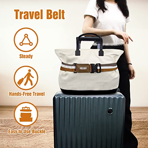 Travel Belt for Luggage - Luggage Straps for Suitcases, Fashion & Adjustable Add a Bag Luggage Strap for Carry On Bag, Travel Belt for Luggage Over Handle Airport Travel Accessories for Women & Men