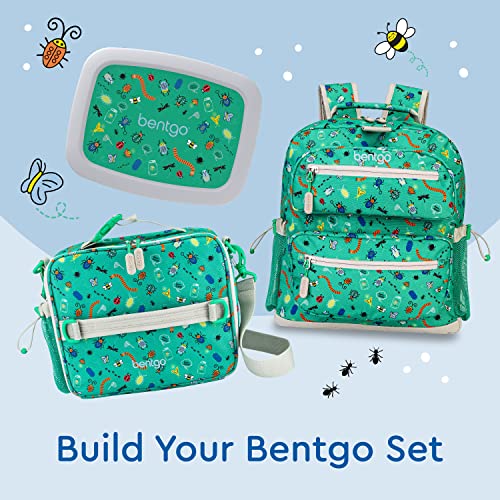 Bentgo® Kids Backpack - Lightweight 14” Backpack in Unique Prints for School, Travel, & Daycare - Roomy Interior, Durable & Water-Resistant Fabric, & Loop for Lunch Bag (Bug Buddies)