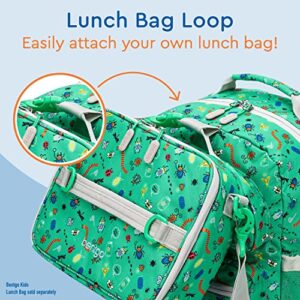 Bentgo® Kids Backpack - Lightweight 14” Backpack in Unique Prints for School, Travel, & Daycare - Roomy Interior, Durable & Water-Resistant Fabric, & Loop for Lunch Bag (Bug Buddies)