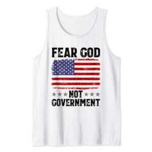 Fear God Not Government American Flag Anti Government Tank Top