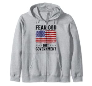 fear god not government american flag anti government zip hoodie