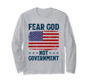 fear god not government usa flag long sleeve t-shirt