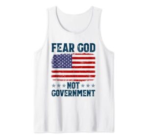 fear god not government usa flag tank top