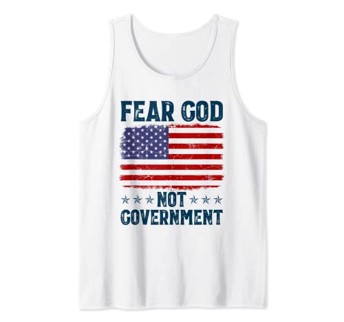 Fear God Not Government USA Flag Tank Top