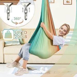 Sensory Swing Indoor Outdoor for Kids, Therapy Swing for Kids, Swing Hammock for Child & Adult with Autism（Double Layer）