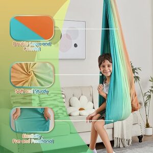 Sensory Swing Indoor Outdoor for Kids, Therapy Swing for Kids, Swing Hammock for Child & Adult with Autism（Double Layer）