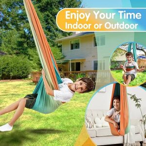 Sensory Swing Indoor Outdoor for Kids, Therapy Swing for Kids, Swing Hammock for Child & Adult with Autism（Double Layer）