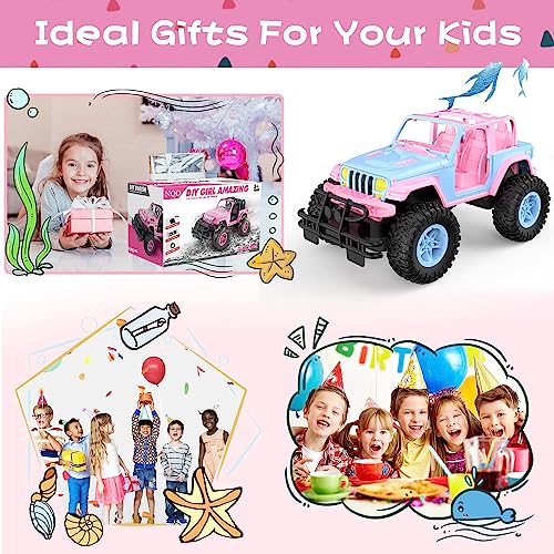 NQD Remote Control Car for Kids 1:16 Scale 80 Min Play 2.4Ghz Off Road RC Trucks with Storage Case Toy Car Gift for Girls 3 4 5 6 Year Old