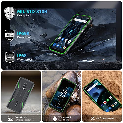 Rugged Unlocked Phones, Blackview BV5200 Pro (2023New) Android Phone, 7GB+64GB/1TB Extension Unlocked Cell Phone, Android 12 Smartphone, ArcSoft® 13MP, 6.1''HD+,Face ID,NFC, 5180mAh Battery,Glove Mode