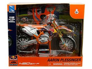 ktm 450 sx-f motorcycle #7 aaron plessinger ktm factory racing 1/12 diecast model by new ray 58363