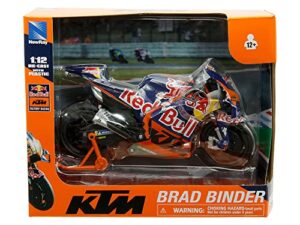 ktm rc16 motorcycle #33 brad binder motogp ktm factory racing 1/12 diecast model by new ray 58383
