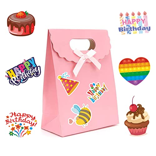 Happy Birthday Stickers for Kids Bulk 50PCS, Icicrim Cute Birthday Stickers for Water Bottles Laptop Phone Waterproof Vinyl Decals Kids Stickers Birthday Decor