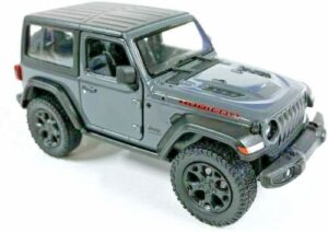 compatible with jeep wrangler rubicon 2018 gray hard top 1/34 scale diecast model car