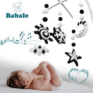 Babale | Montessori-Inspired Baby Mobile for Crib - Stimulating Black & White Design for Newborn Engagement - Perfect Baby Crib Mobile for Boys & Girls - Enhances Visual Development