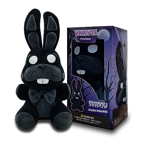 VNKVTL Shadow Bonnie Plush Birthday Gift for Kids, Toy Bonnie Plush with Soft and Comfortable Cotton, Decor Bonnie Stuffed Animal, Bonnie Plush Toy for All Ages, 7 Inch Game Plush.