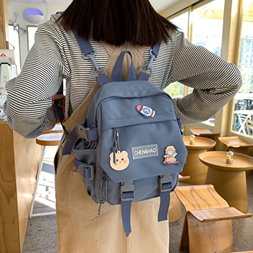 Ritatte Cute Mini Backpack with kawaii Pins Accessories Pendant for Women Aesthetic Mini Crossbody Bag Shoulder Bag(Blue-65, One Size)