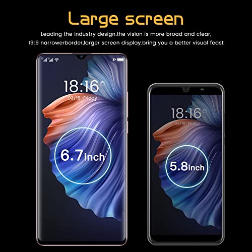 QIMHAI Smartphone Unlocked Cell Phones S22 Ultra 6.7in HD Screen The Black Phone 2GB/16GB Android 10 Straight Talk Phone 6800mAh 128GB Extension Dual Sim Boost Mobile Phones Telefonos (Black)