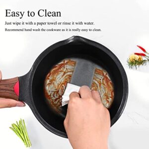 Vinchef 2qt Nonstick Sauce Pan with Lid, Small Milk Pot Pan Germany 3C+ CERAMIC Reinforced Coating,Saucepan with Stay-Cool Handle, Compatible for All Stove Top