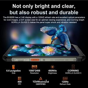 Blackview Rugged Phones Unlocked, BV9200 Android Phones(2023), 14GB+256GB/1TB Unlocked Cell Phone, 66W Fast+ 30W Wireless Charge, Octa-core Helio G96, 2.4K 120Hz Display, 50MP Camera, Android 12, NFC