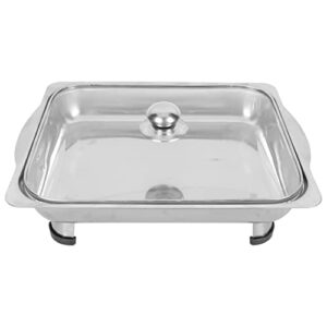 metal tray stainless steel chafing dish buffet chafer rectangular buffet stove chaffing servers with glass covers food tray warmers for parties buffets catering